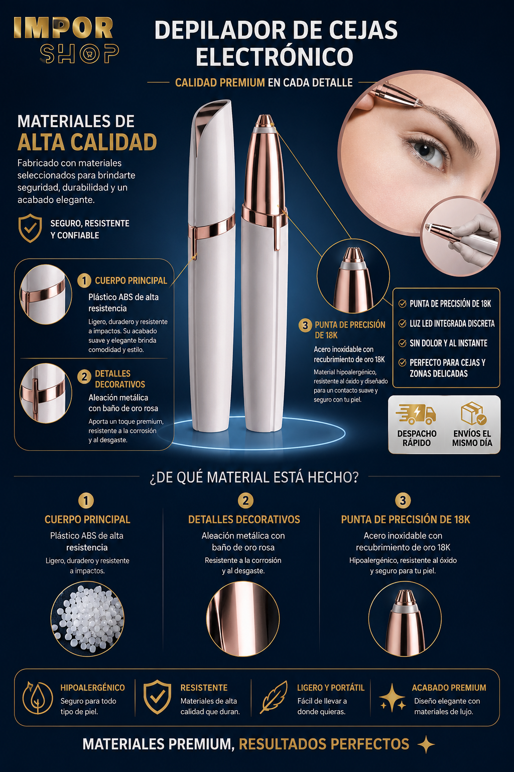 Depilador de Cejas Eléctrico Flawless B.