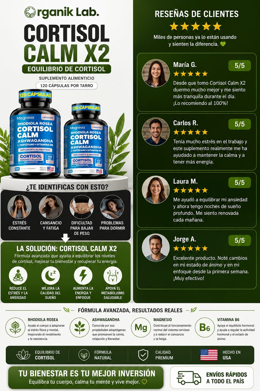 Cortisol Calm Combo X2