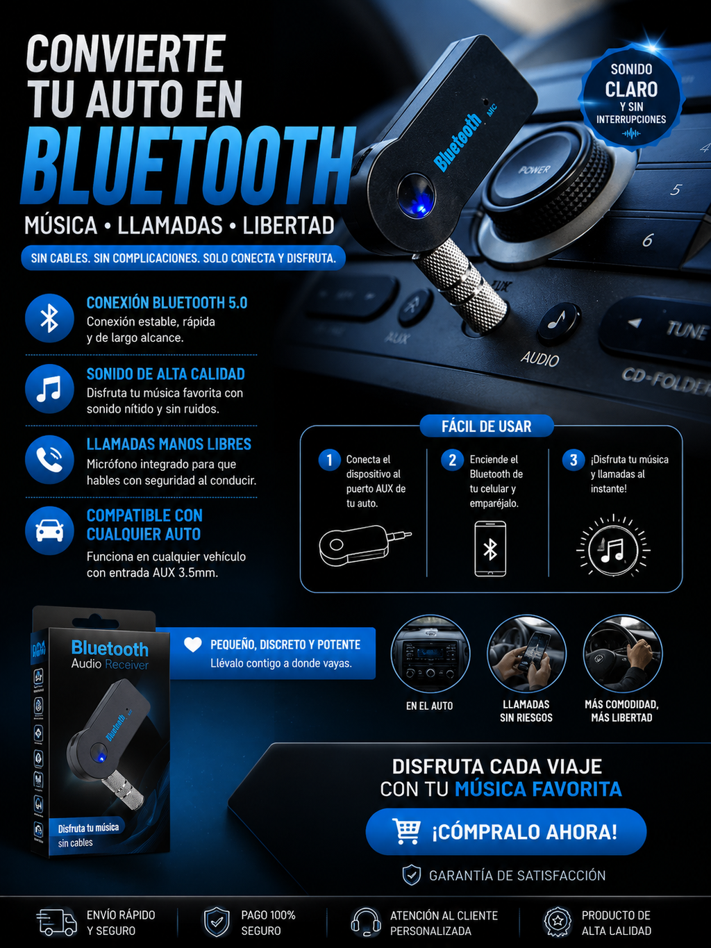 Adaptador De Bluetooth Universal