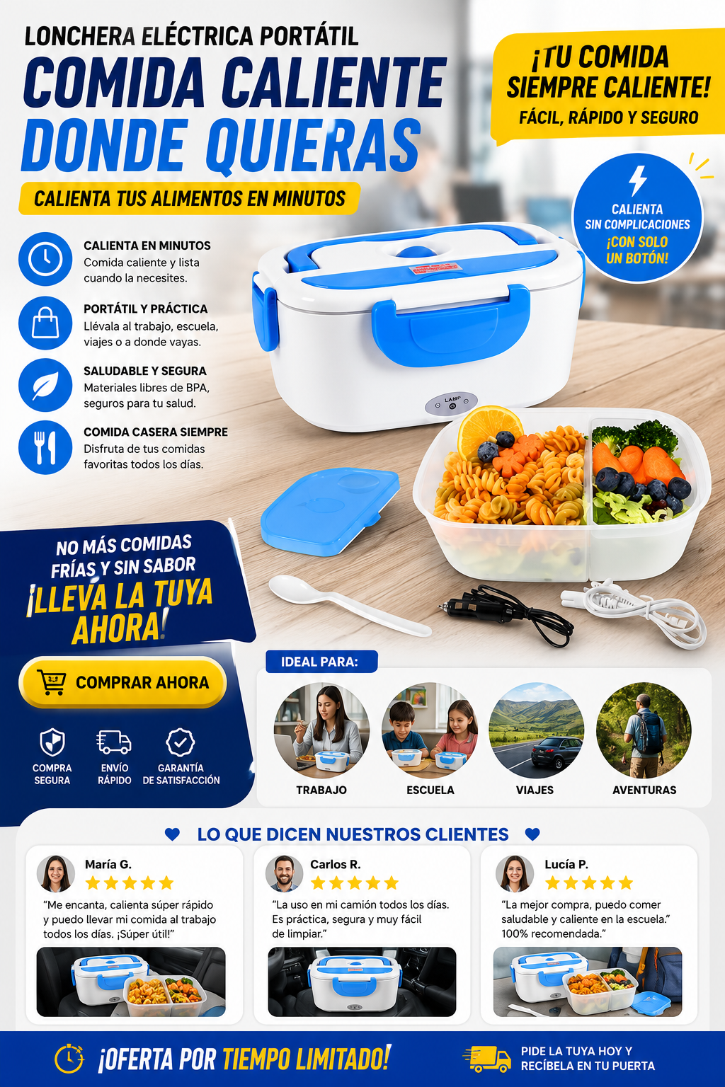 Combo Lonchera Termica y Licuadora
