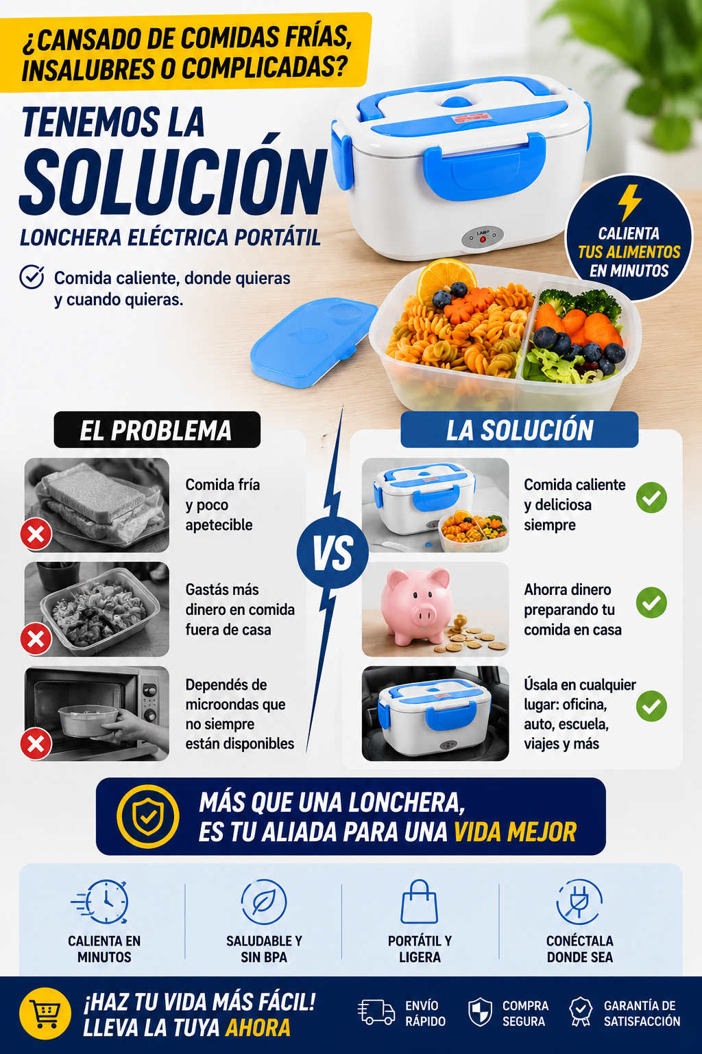 Combo Lonchera Termica y Licuadora