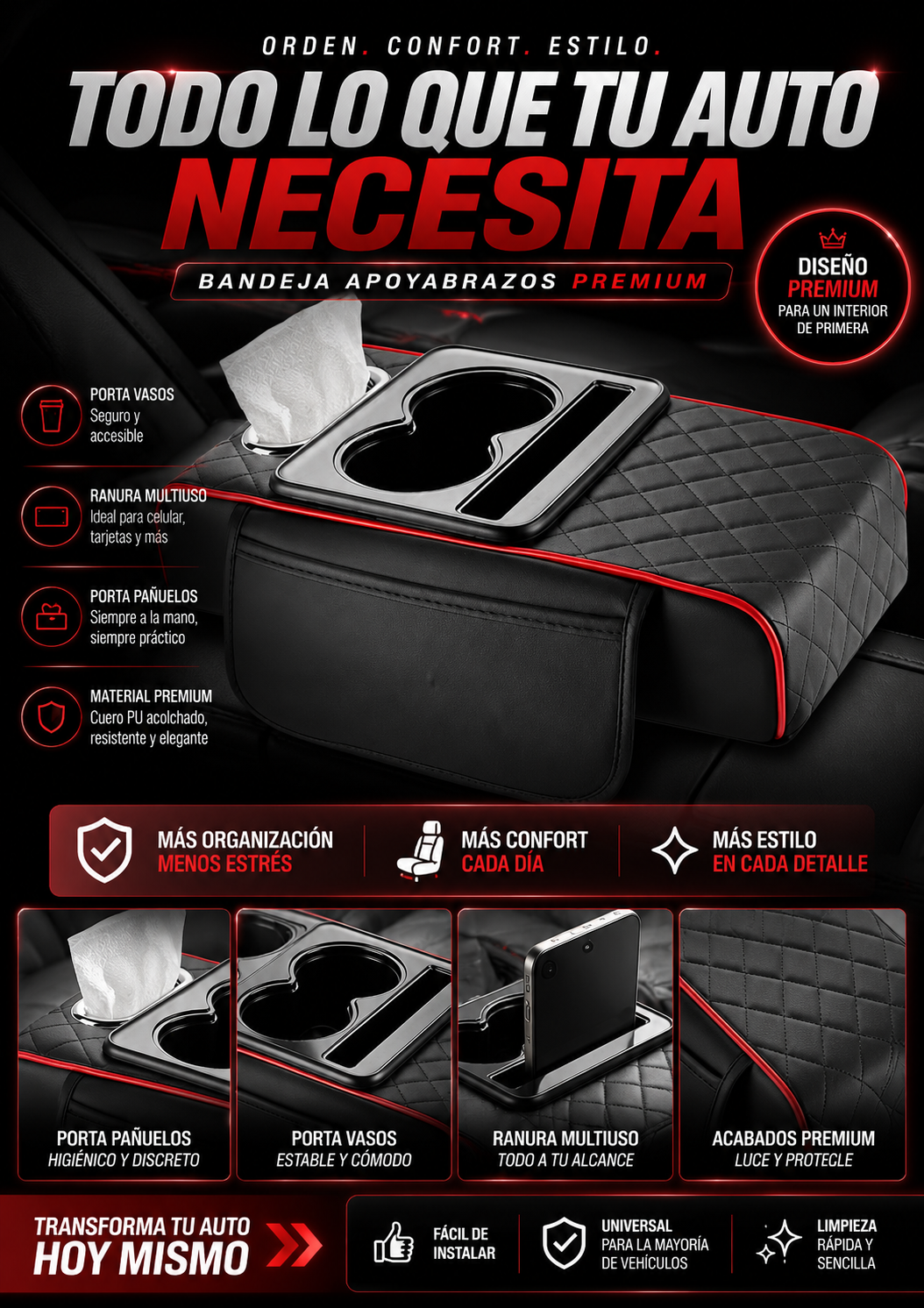 COJIN REPOSABRAZOS PARA AUTO