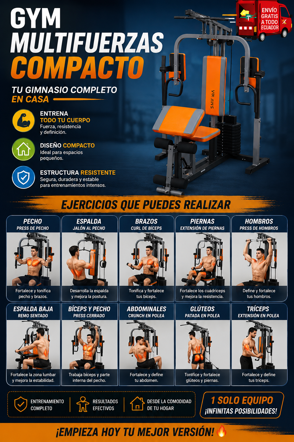 GYM MULTIFUNCIONAL COMPACTO