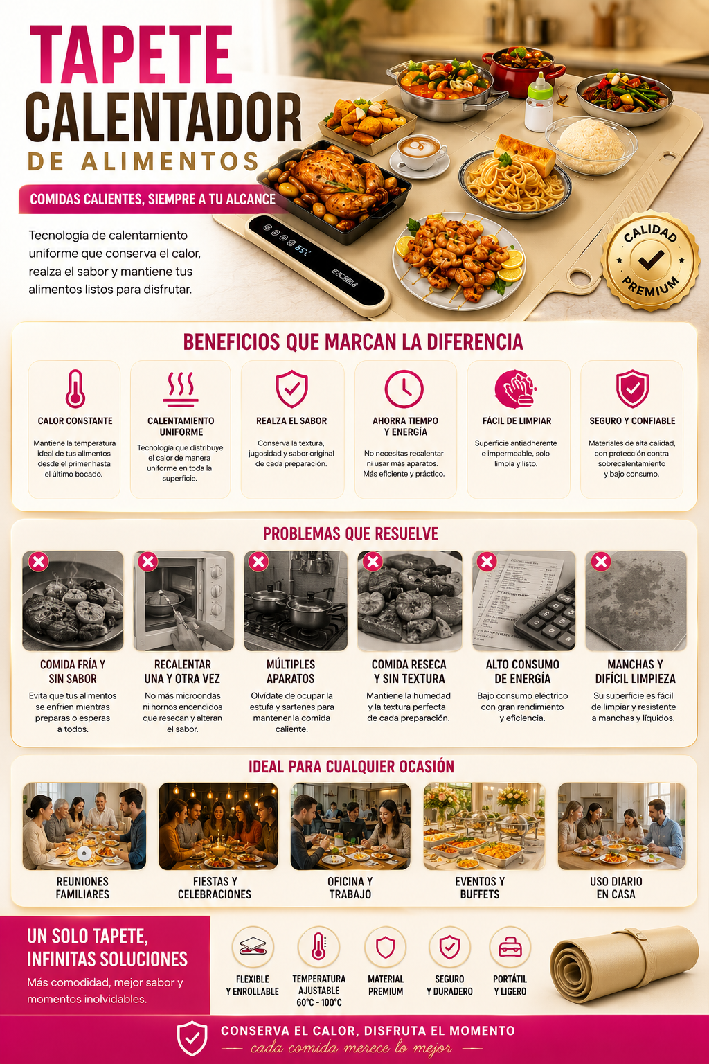 Tabla Plegable Para Calentar Comida