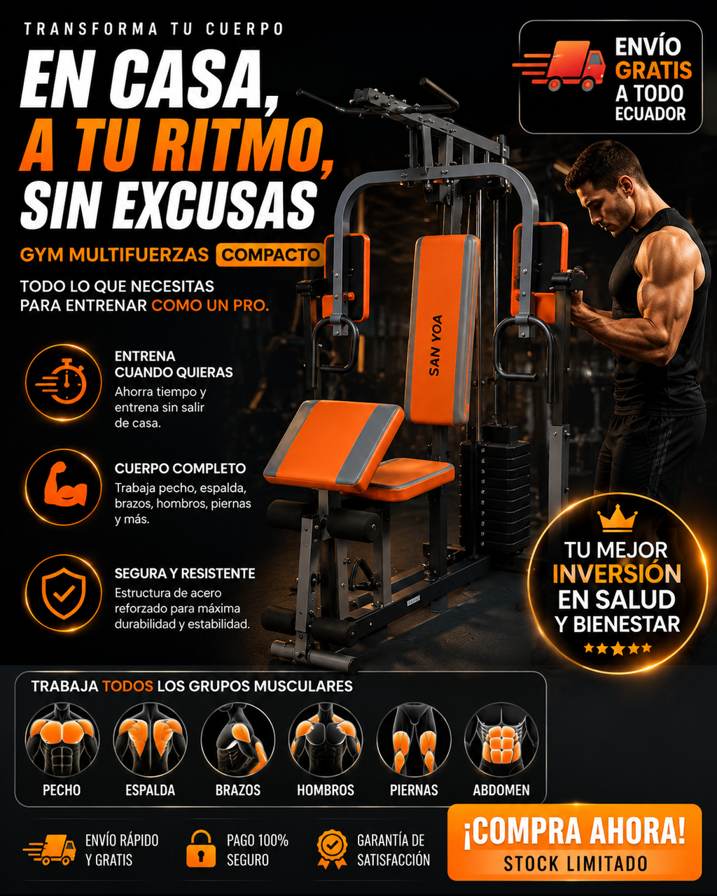 GYM MULTIFUNCIONAL COMPACTO