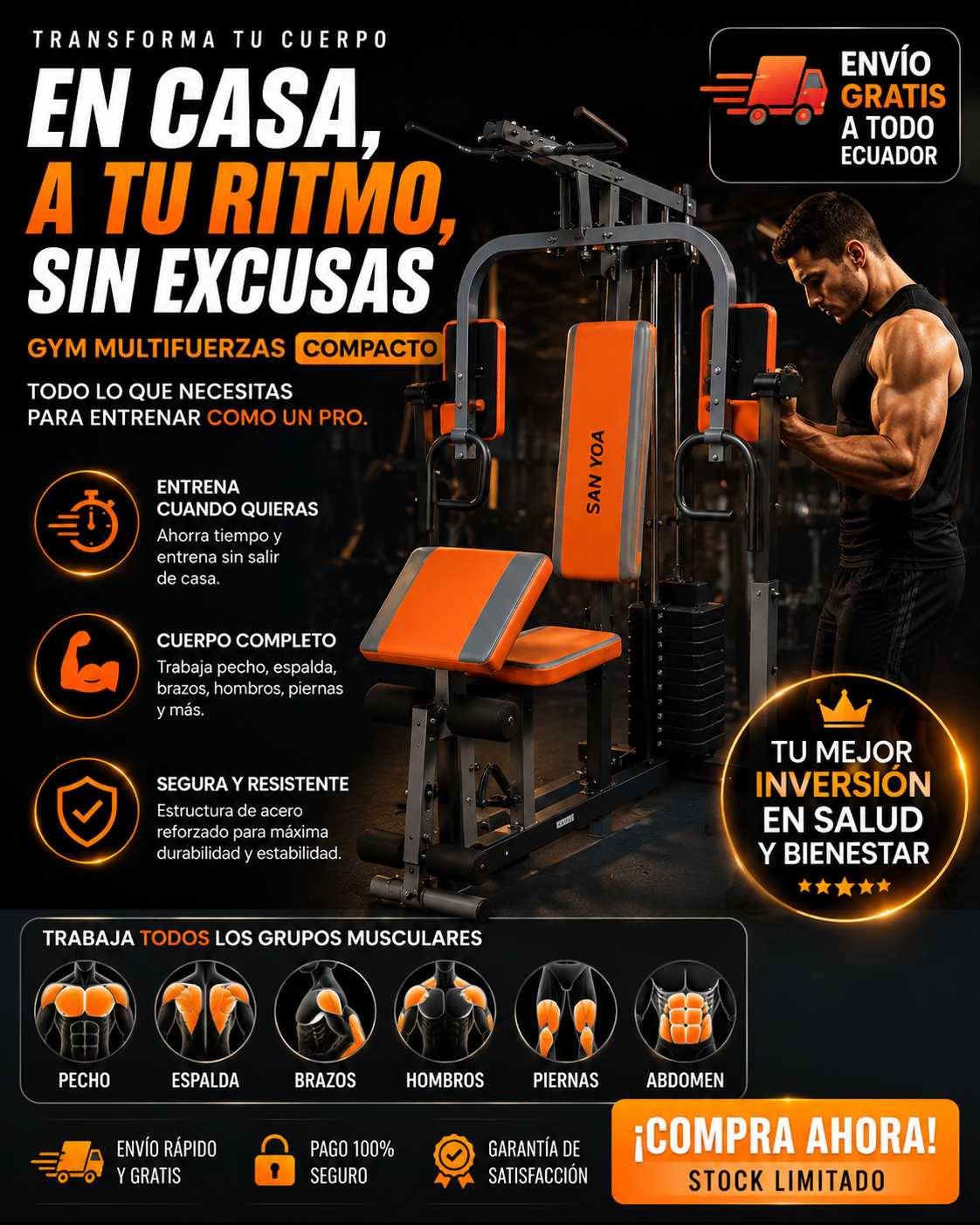 GYM MULTIFUNCIONAL COMPACTO