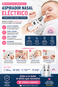 Aspirador eléctrico nariz oidos de bebe