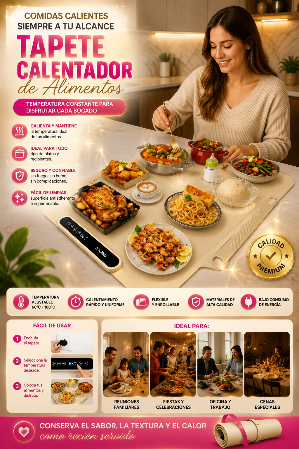 Tabla Plegable Para Calentar Comida