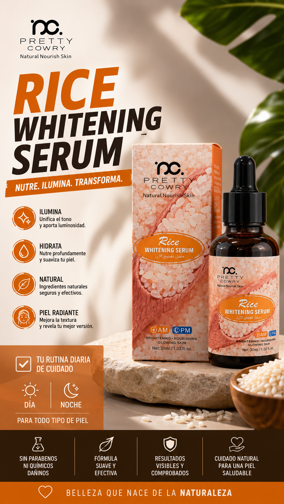 SERUM FACIAL DE EXTRACTO DE ARROZ
