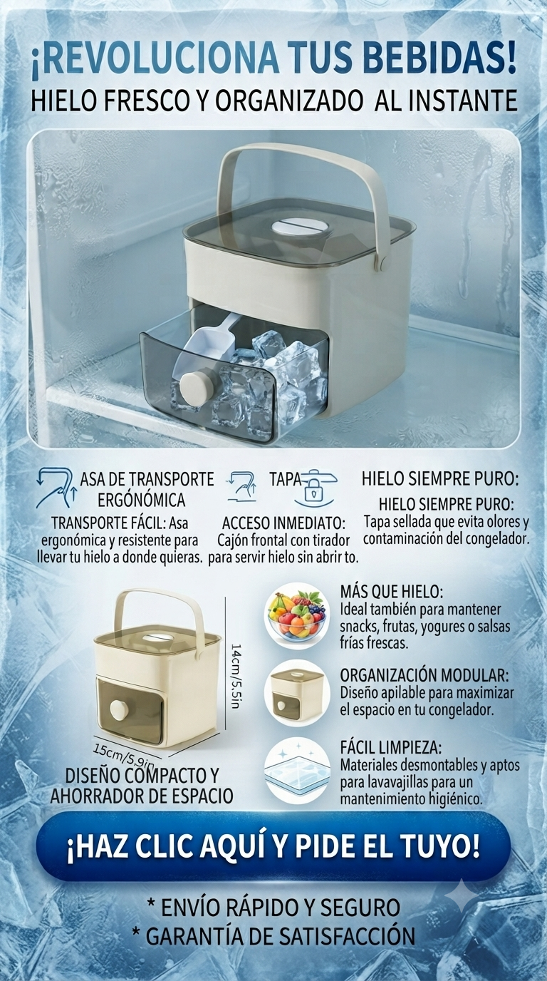 Maquina de hielo contenedor de hielo VIP