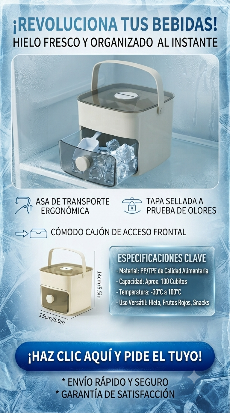 Maquina de hielo contenedor de hielo VIP