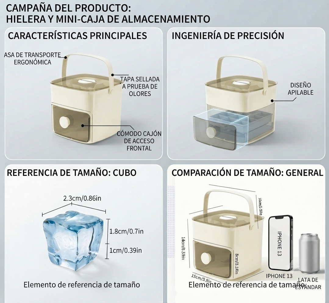 Maquina de hielo contenedor de hielo VIP