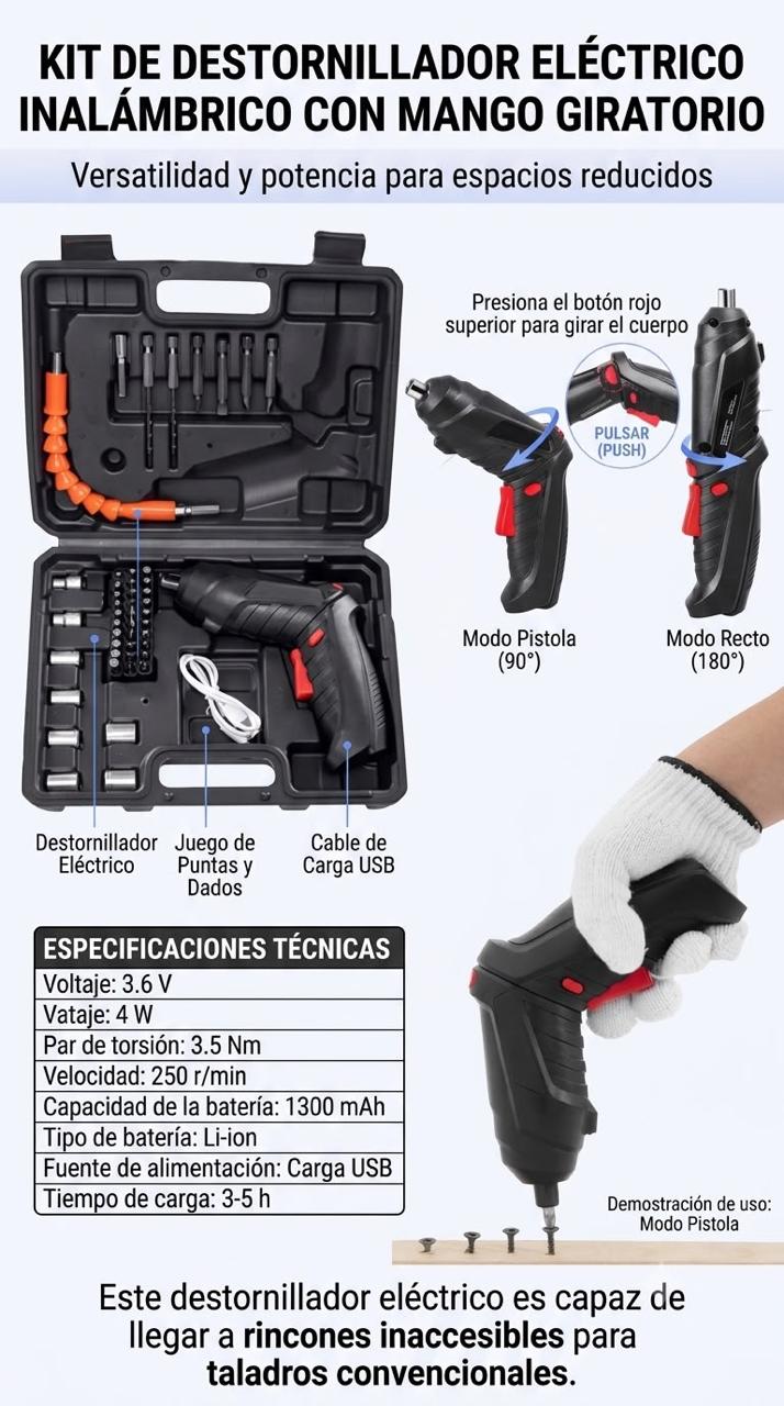 DESTORNILLADOR ELECTRICO MULTIFUNCION