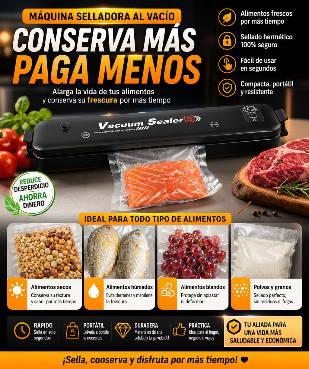 Parrilla Portatil Go y Maquina Selladora