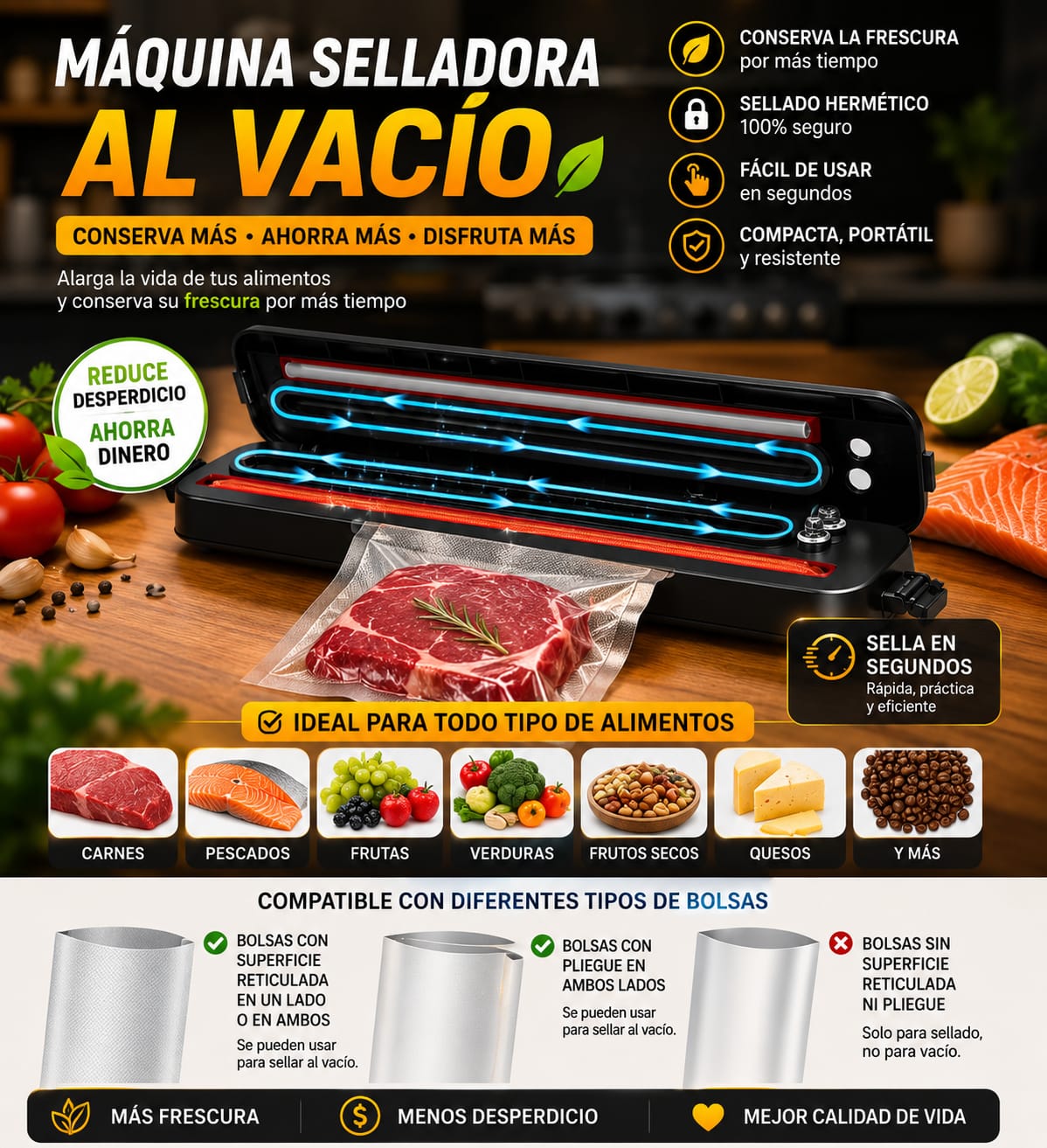 Parrilla Portatil Go y Maquina Selladora