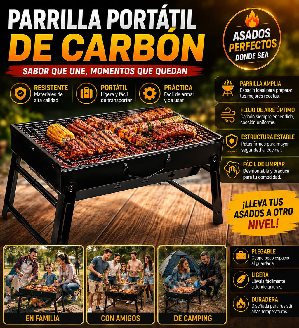 Parrilla Portatil Go y Maquina Selladora