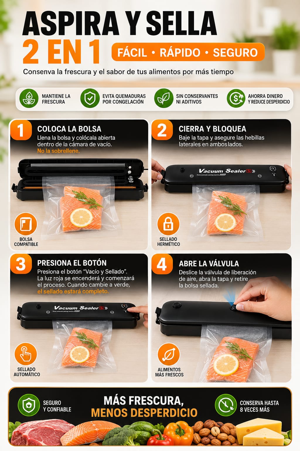 Parrilla Portatil Go y Maquina Selladora