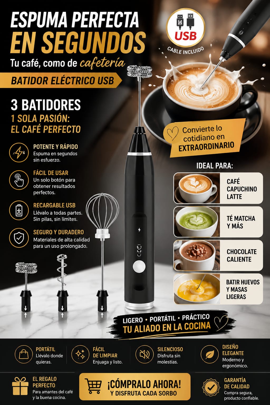 BATIDOR ELÉCTRICO 2 EN 1