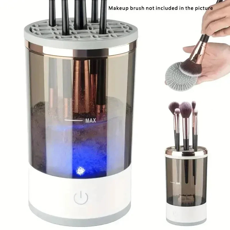 3 in 1 Automatic Electric Makeup Brush Cleaner for Women Portable Eye Shadow Brush Holder Stand Tool and Dryer Beauty Makeup