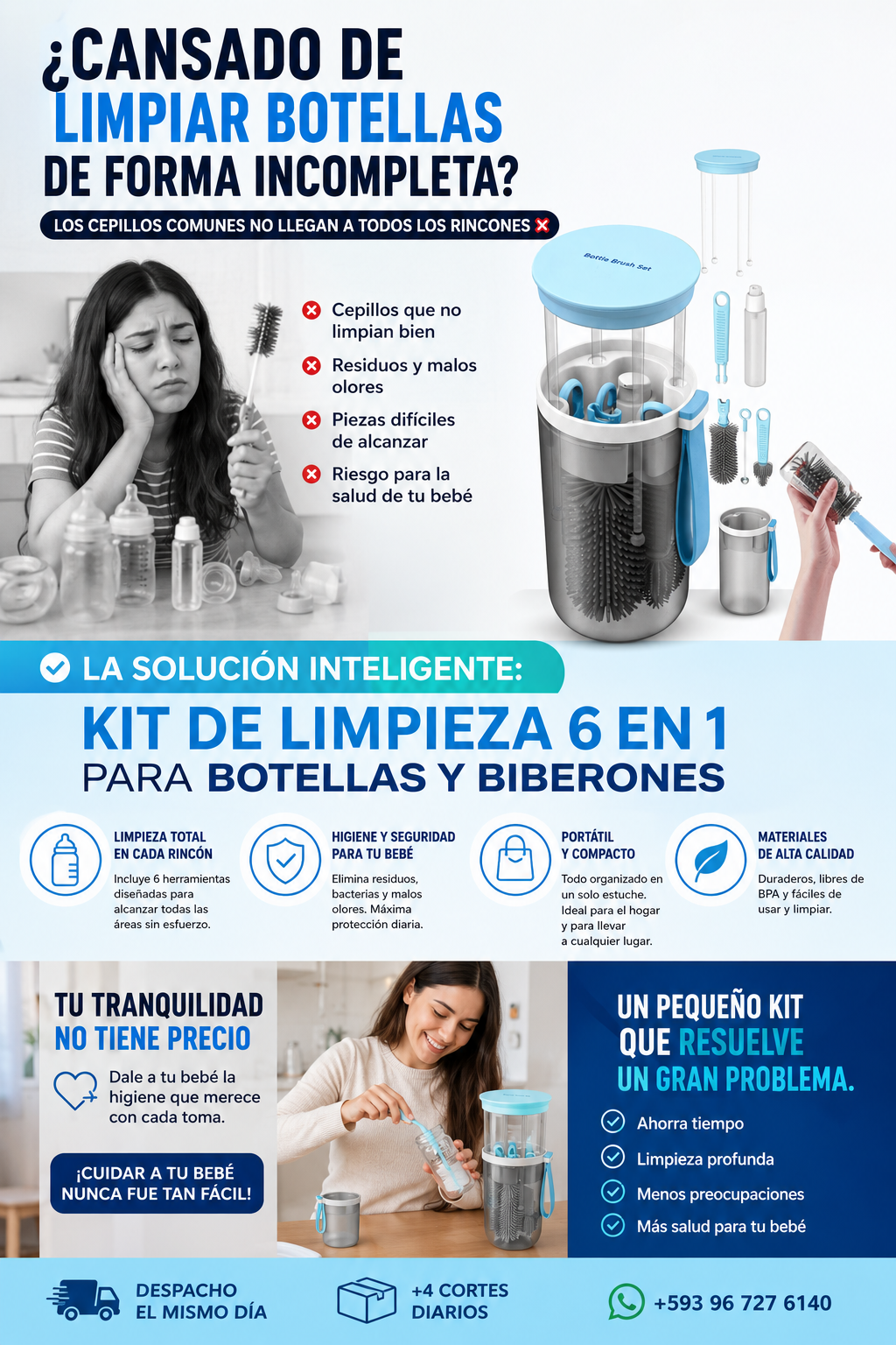 Kit de Limpieza de Botellas y Biberones