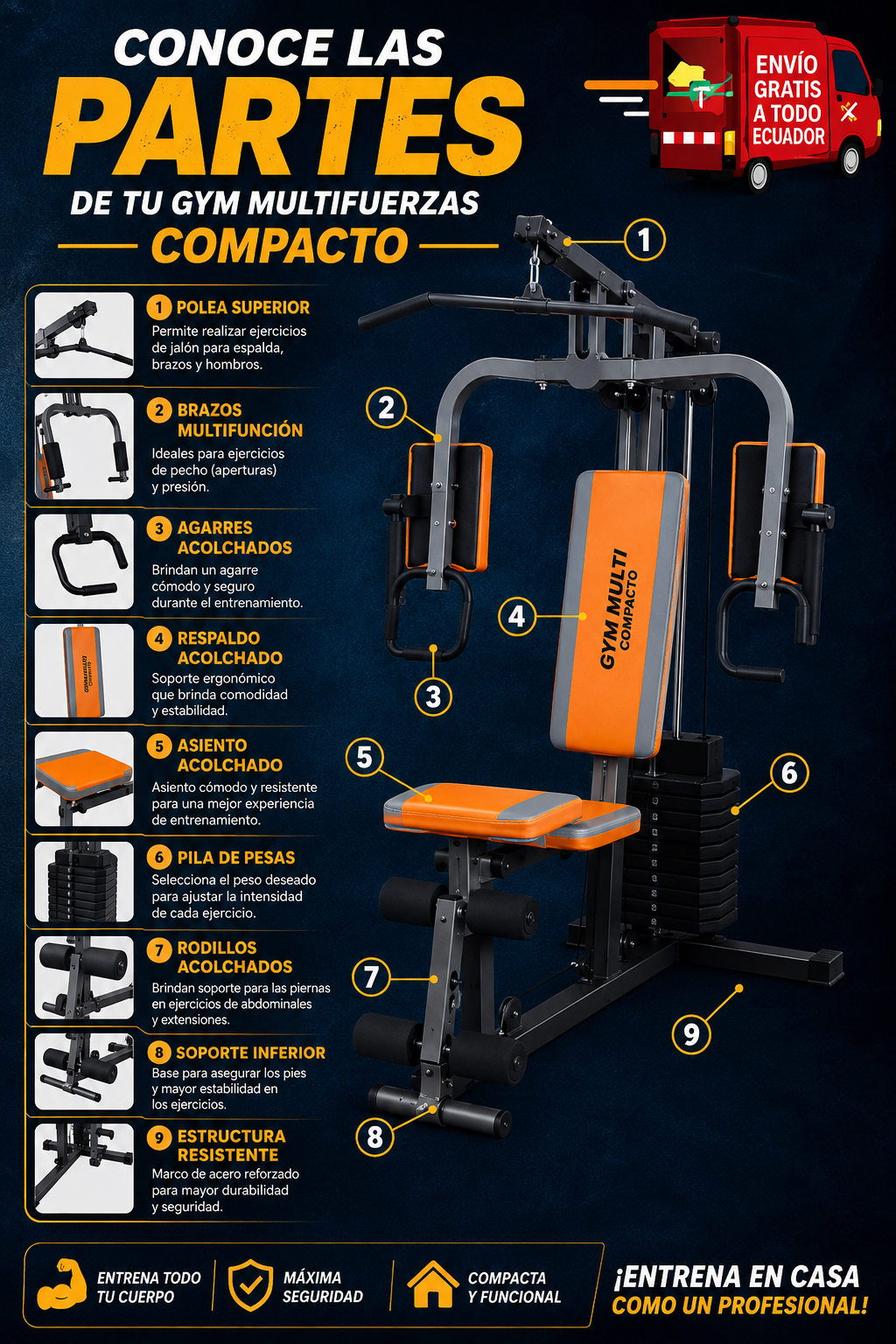 GYM MULTIFUNCIONAL COMPACTO