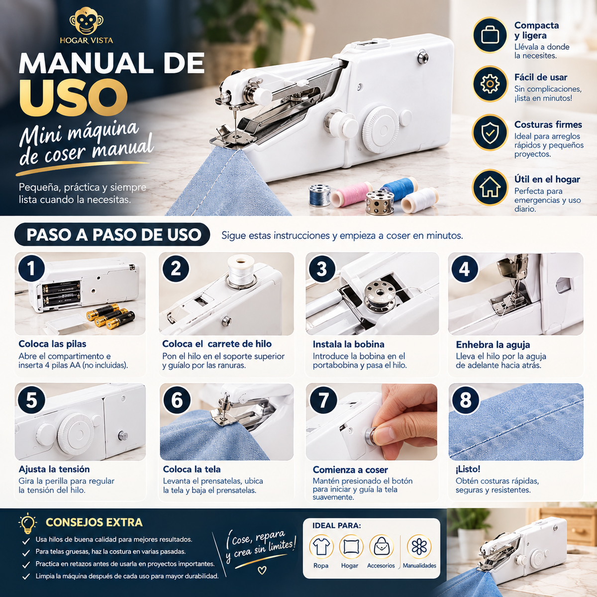 Mini Maquina De Coser Manual